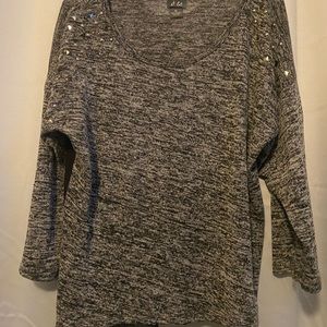Dots Studded Sheer Back Top